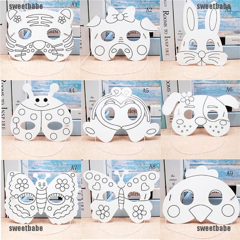 1 Bộ Mặt Nạ Hoạt Hình DIY Cho Bé