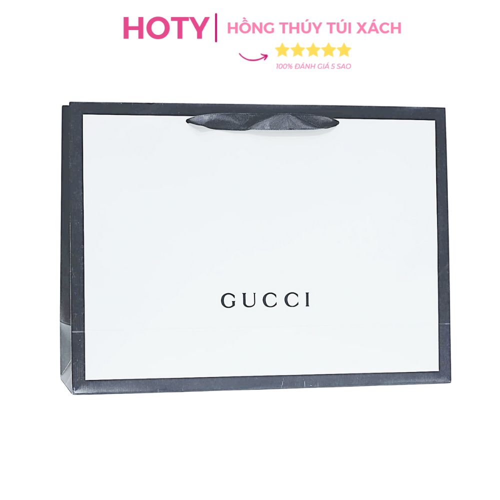 Túi Giấy Các Hãng Gu Trắng Viền Đen Size 42