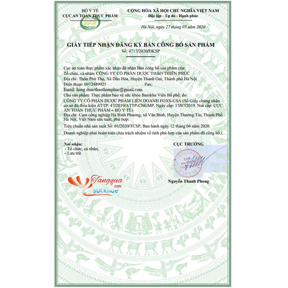 [Chính hãng] Viên bổ phế Banikha Thiên Phúc 2 lọ x 30 viên | BigBuy360 - bigbuy360.vn