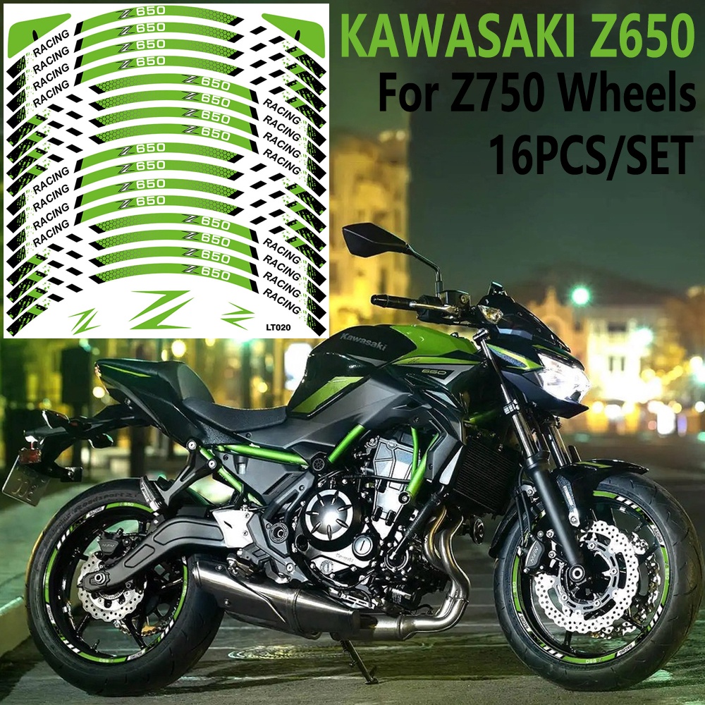Miếng Dán Phản Quang Trang Trí Bánh Xe Mô Tô Kawasaki Z650 Chống Thấm Nước