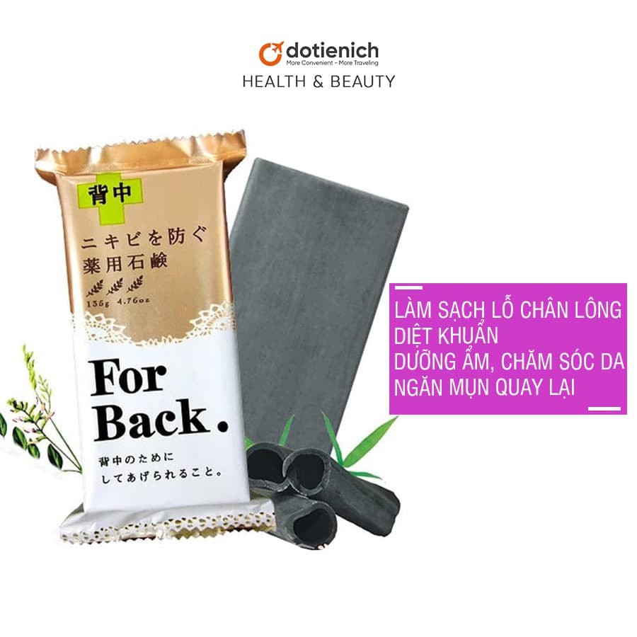 Xà phòng/Xà bông tắm Nhật Bản For Back hỗ trợ làm giảm mụn lưng Pelican medicated soap