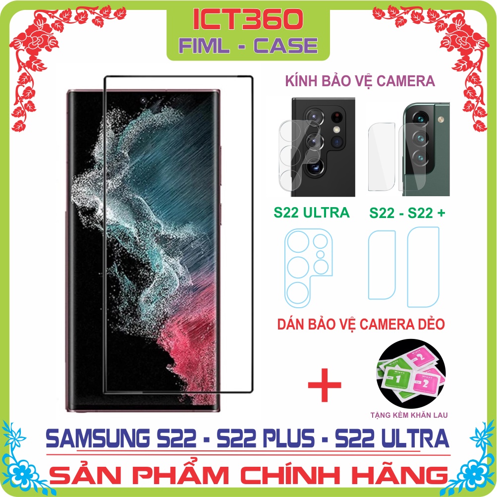 Kính Cường Lực, Dán PPF 4 Lớp, Dán Bảo Vệ Camera Samsung S22, S22+, S22 Ultra