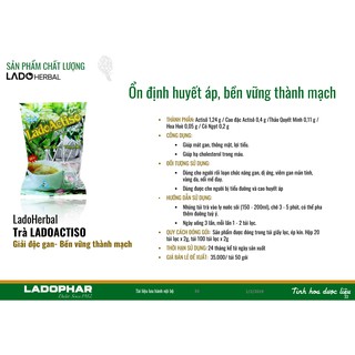 Trà Lado Atiso 50 túi lọc