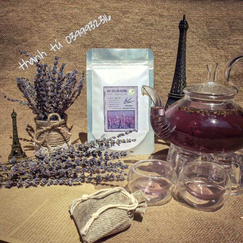 100g bột dẻo đắp mặt hoa oải hương nguyên chất