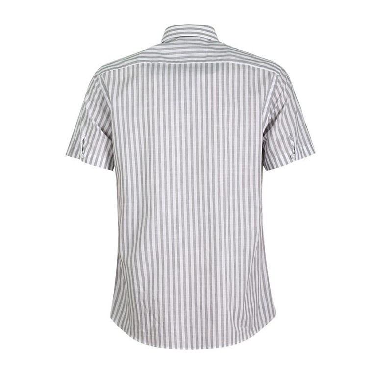 Áo sơ mi Nam ngắn tay DGCs phom dáng vừa vặn, chất vải ít nhăn thoáng mát, họa tiết kẻ xám trẻ trung SASN1762M-M4