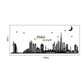 Decal dán tường  Thành phố Dubai ( có dạ quang)