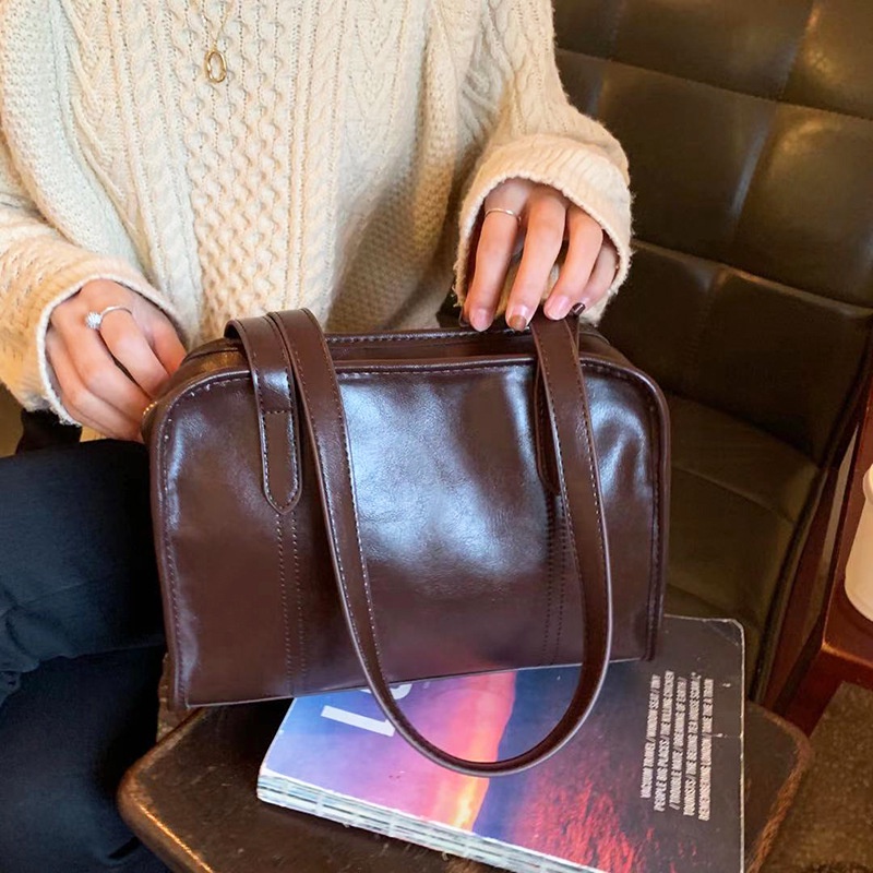 Túi Xách Da Bóng Phong Cách Retro Thời Trang Cho Nữ