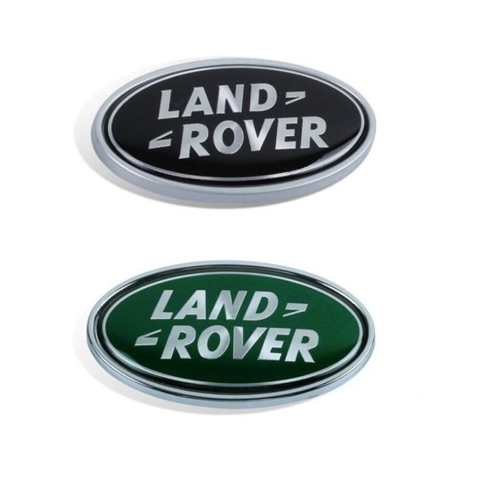 Logo biểu tượng trước và sau xe ô tô Land Rover, kích thước 90×48mm và 85×43mm