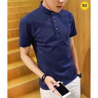 Áo thun cổ trụ thời trang nam Hevi