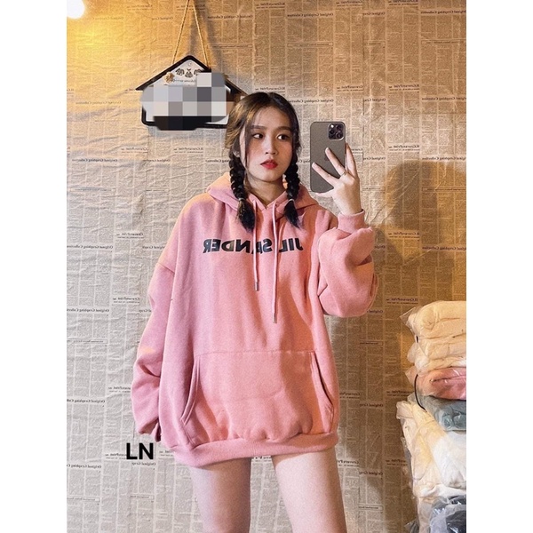 Áo hoodie nỉ cotton JIL sander LN12