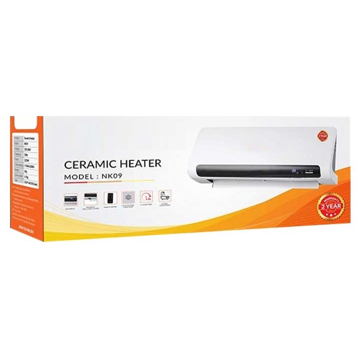 Máy sưởi gốm treo tường Nakamoto NK09 có điều khiển