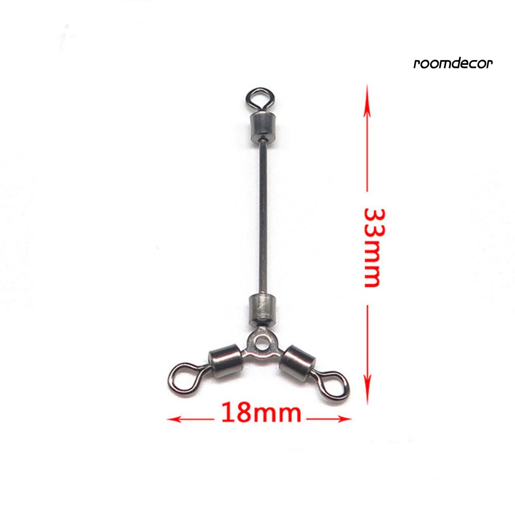 Bộ 10 khoen ma ní 3 đầu cho câu cá chất lượng