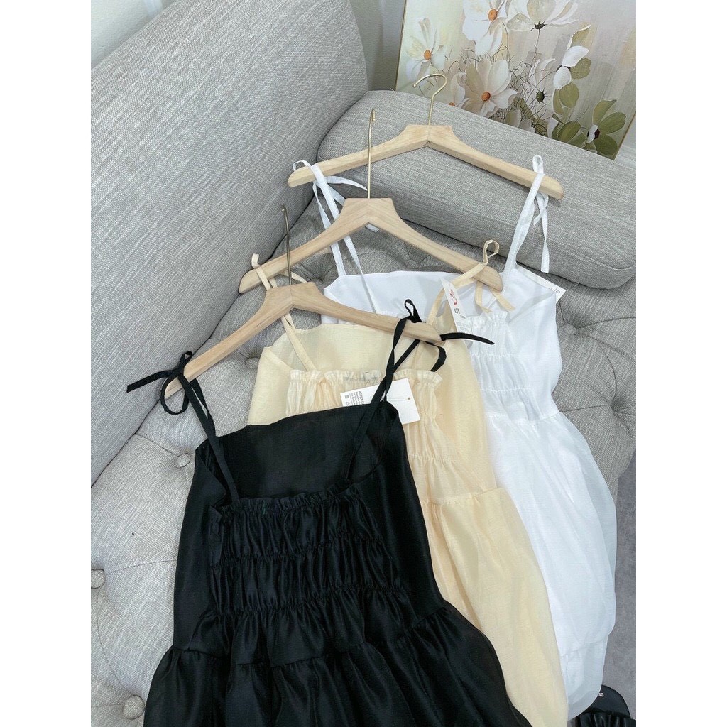 Đầm Voan 2 Dây Suông SANJOLI Váy BabyDoll Thiết Kế Cao Cấp Nhiều Lớp, Đi Chơi, Dự Tiệc Cưới Sang Chảnh Trắng, Đen VD042 | BigBuy360 - bigbuy360.vn