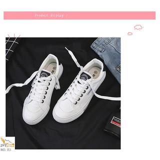 Giày Bata nữ 3 màu đen đỏ trắng - Mã B2