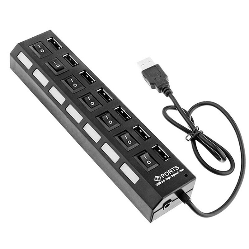 Bộ HUB 7 cổng USB 2.0 có công tắc on/off cho laptop máy tính