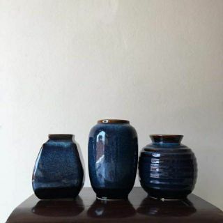 Lọ hoa men hỏa biến xanh H22cm