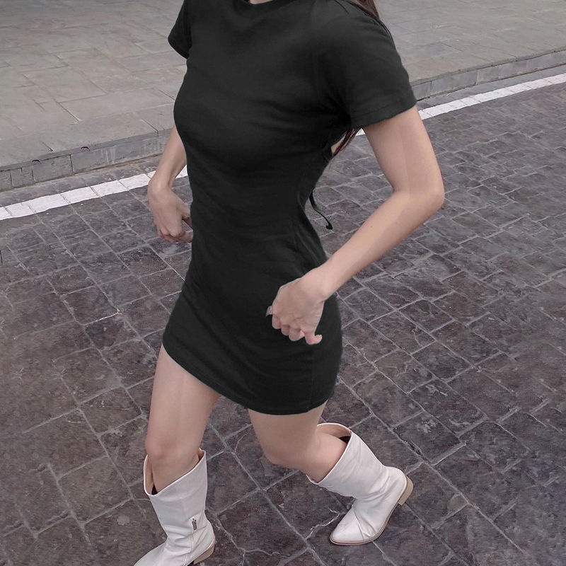 COZOK Đầm Hai Dây Lưng Cao Thiết Kế Mỏng Quyến Rũ Thời Trang