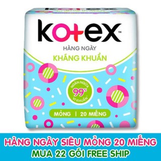 Băng vệ sinh Kotex hàng ngày - gói 20 miếng