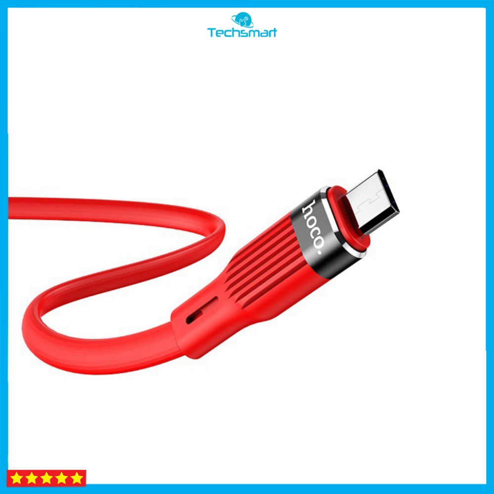 Cáp sạc nhanh Hoco U72 Silicon bền bỉ 2.4A full dòng iPhone, iPad, Android dây dài 1.2m - Chính hãng