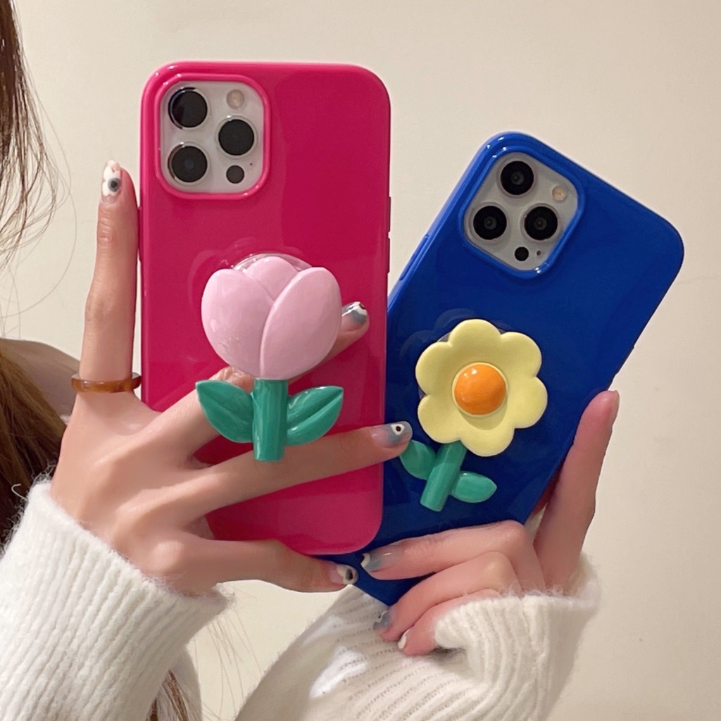 Ốp Điện Thoại tpu Mềm Có Giá Đỡ Hình Hoa Hồng Cho iphone 7 8 plus 13 Pro Max Xr X Xs Xs Max 11 11 Pro Promax 1212 Pro Max