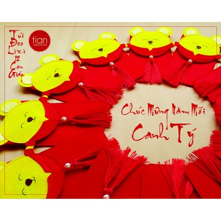 TÚI ĐEO LÌ XÌ  HANDMADE 12 CON GIÁP: TÝ