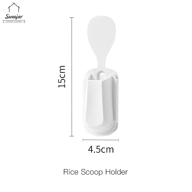 Giá đựng thìa xúc cơm SWEEJAR có cúp hít dính tường thiết kế dạng rãnh tiện lợi