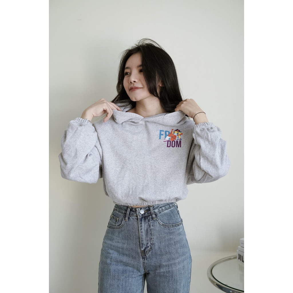 Áo nỉ dài tay có mũ Free dom [Méo Shop] | BigBuy360 - bigbuy360.vn