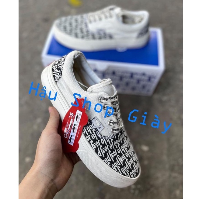 GIÀY 𝐕𝐀𝐍𝐒 FOG FEAR OF GOD LÓT GÓT DA - GIÀY 𝐕𝐀𝐍𝐒 DÂY Chữ cao cấp