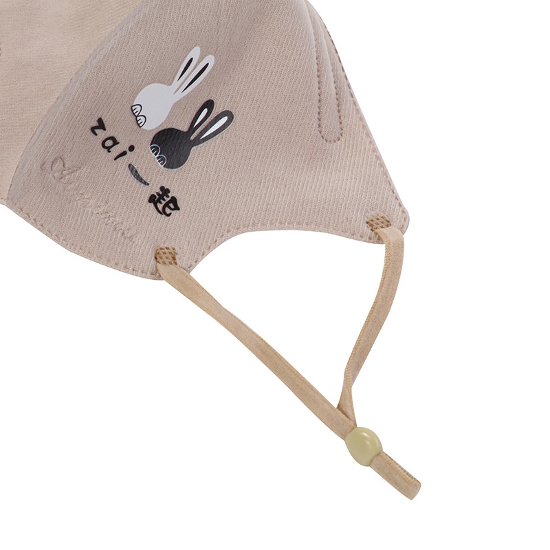 Khẩu Trang cotton Dày 3 Lớp Chống Bụi Họa Tiết Thỏ Hoạt Hình Có Thể Tái Sử Dụng Cho Trẻ Em