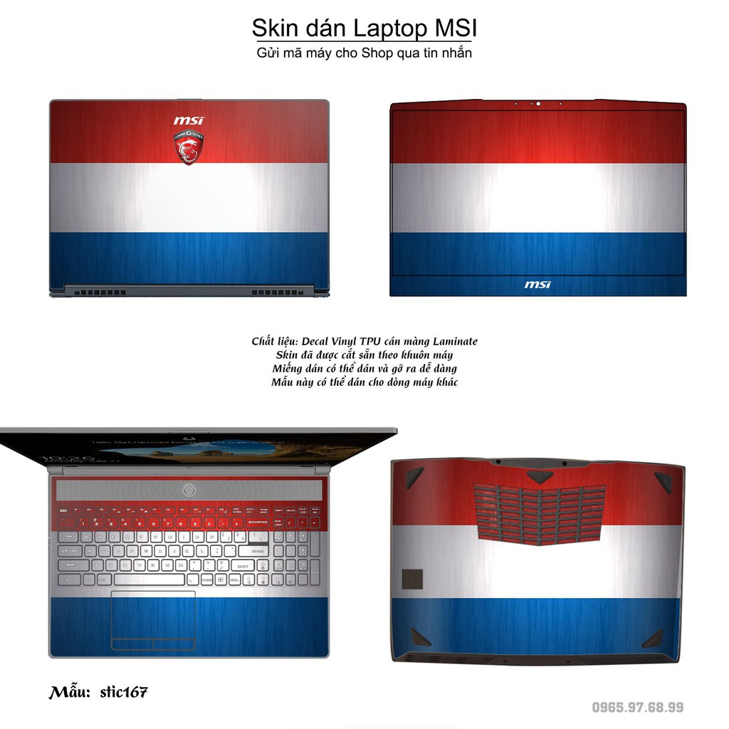 Skin dán Laptop MSI in hình Hoa văn sticker _nhiều mẫu 28 (inbox mã máy cho Shop)