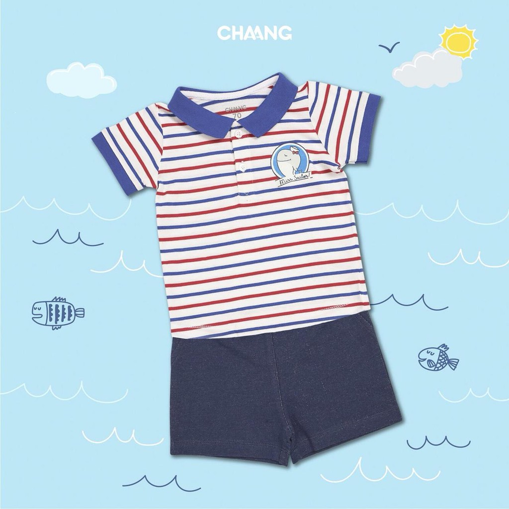 [Chaang hè]Bộ Polo cho bé