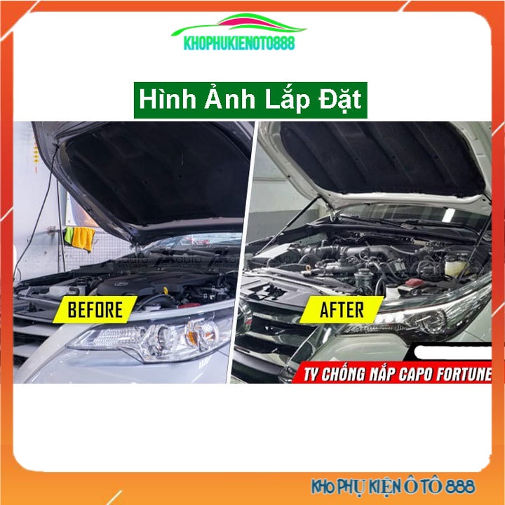 Ty capo Fortuner 2017-2018-2019-2020-2021-2022 hỗ trợ mở nắp ca pô tự động dễ dàng