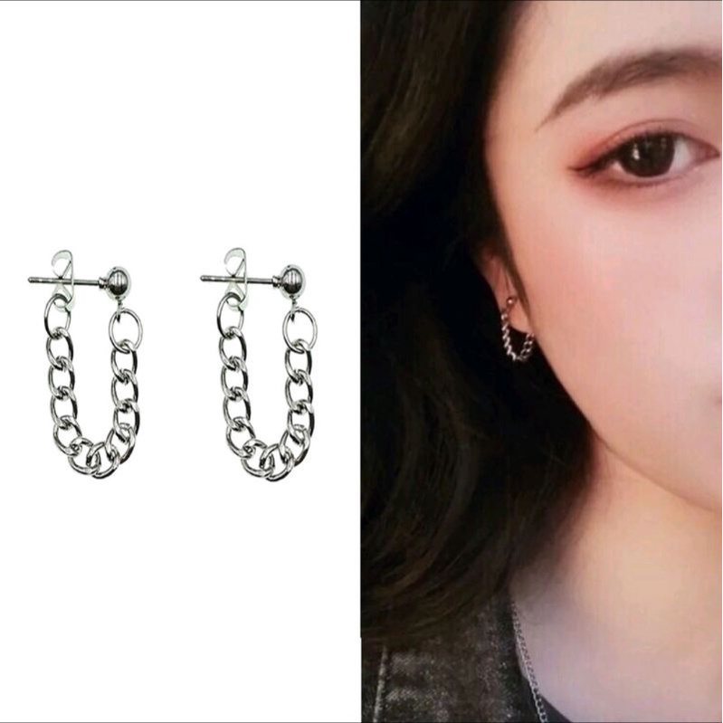 Khuyên Tai Phối Xích Đơn Giản