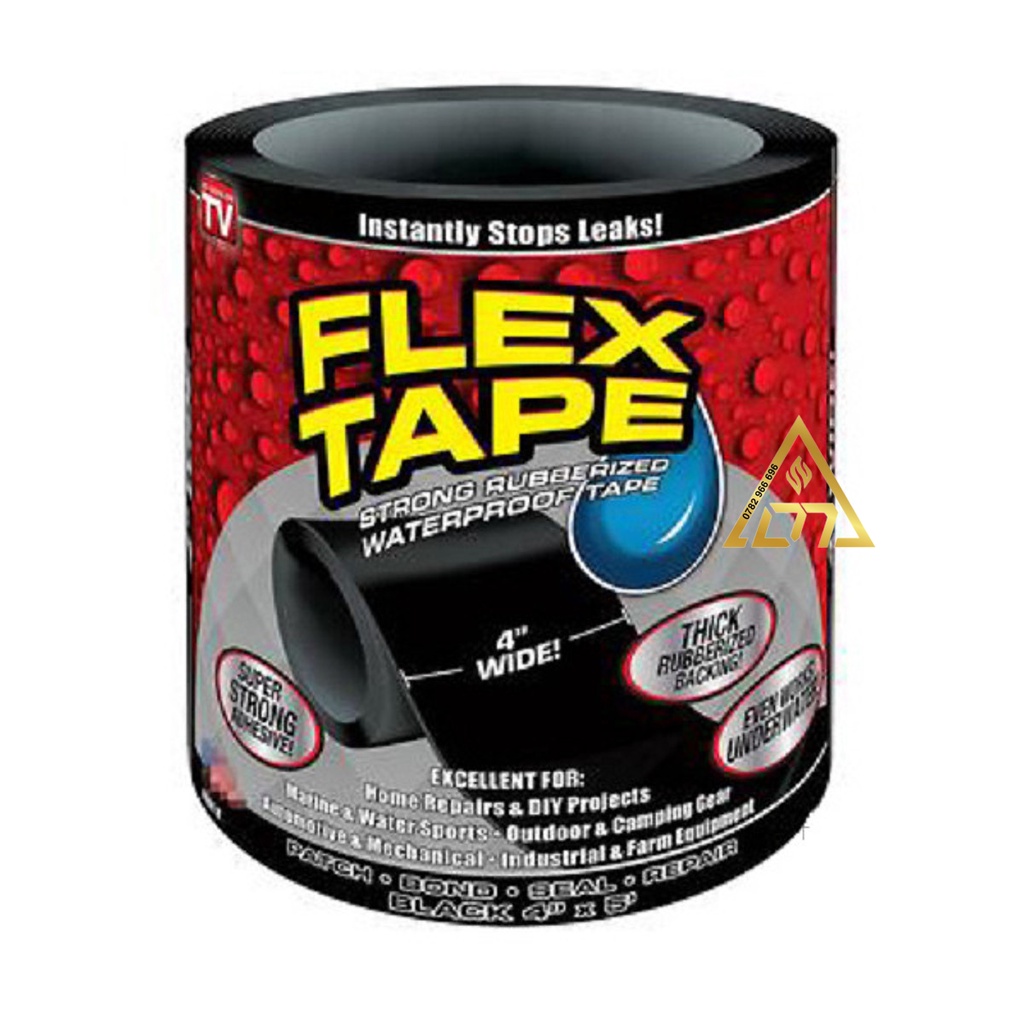 Băng keo FLEX TAPE [ HÀNG CAO CẤP]  dán vá màng bạt HDPE, dán mái tôn, vật liệu gia dụng, chống thấm nước