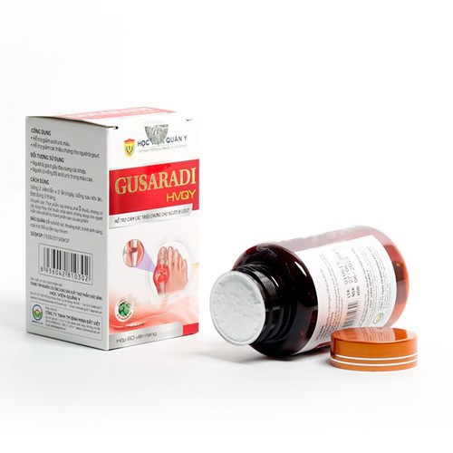 Gusaradi HVQY – Hỗ trợ giảm đau, sưng khớp do gout, giảm acid uric trong máu (60 Viên)