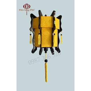 (GIÁ TẬN XƯỞNG) Đèn Hội An  gỗ lục giác - vải lụa đủ màu