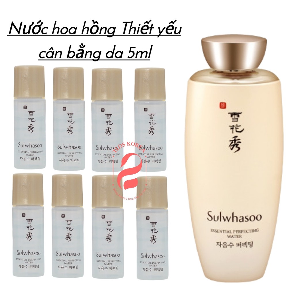 Nước Hoa Hồng Sulwhasoo Sulwhasoo Essential Perfecting Water - Nước hoa hồng cân bằng da dành da nhạy cảm 5ml