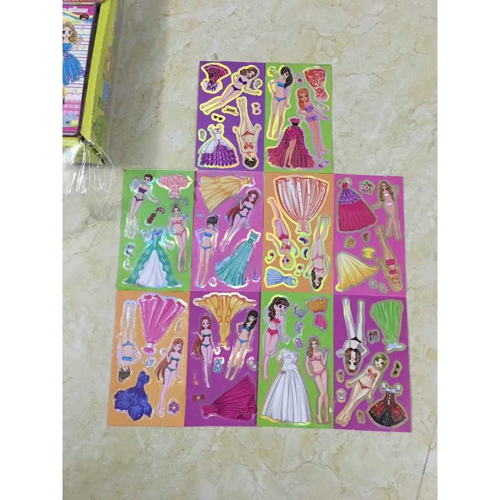 Vỉ 10 Hình Dán Công Chúa Siêu Đẹp | Shopee Việt Nam