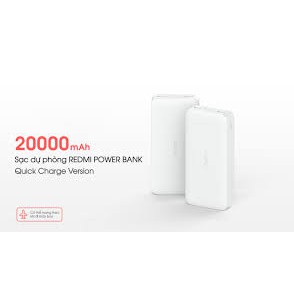 [Mã 159ELSALE hoàn 7% đơn 300K] Pin Sạc Dự Phòng Chính Hãng Xiaomi Redmi 20.000mah - Dung lượng chuẩn