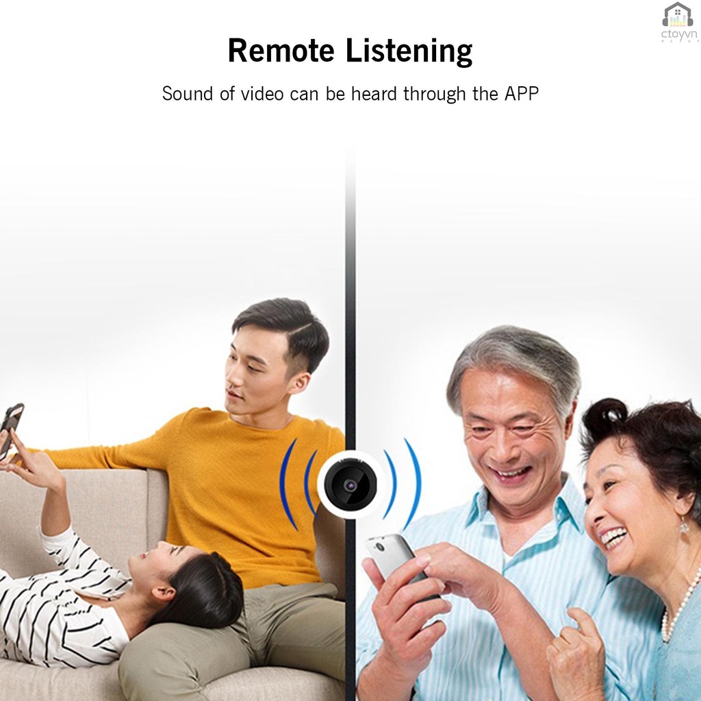 Camera an ninh không dây kết nối wifi thông minh độ phân giải cao 1080P có thể xoay được
 | BigBuy360 - bigbuy360.vn