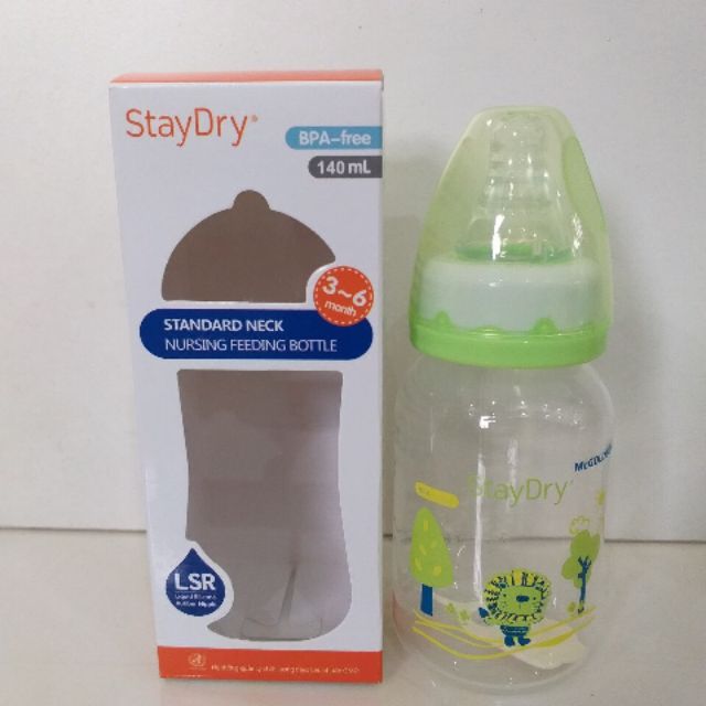 Bình sữa staydry cổ hẹp 140ml