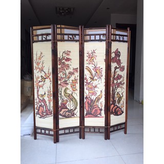 Bức Bình phong tre trúc ngăn phòng
