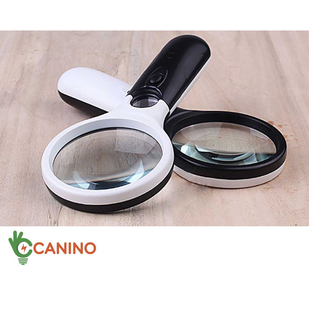 Kính lúp cầm tay có đèn mini  Canino 3x - 45x