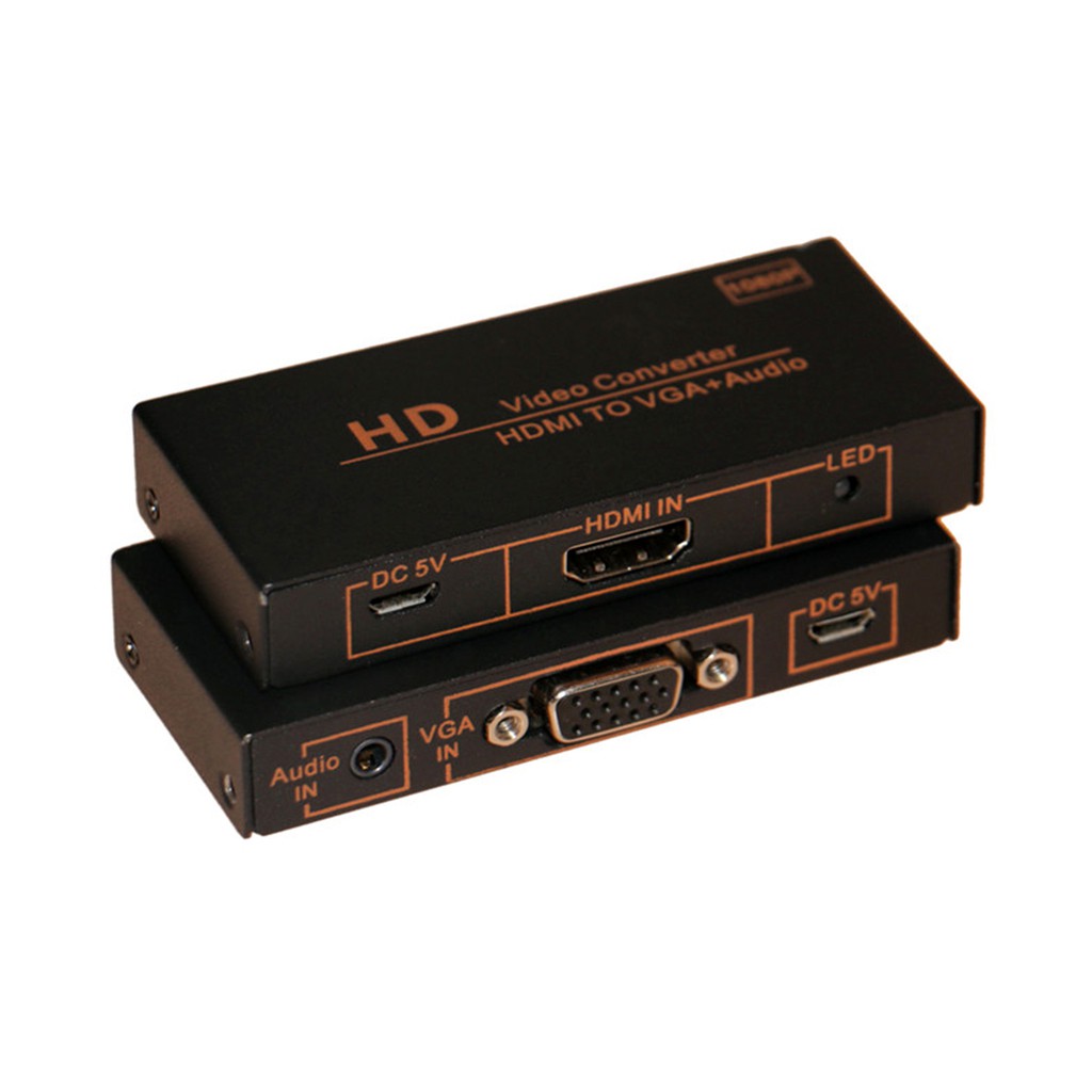 Bộ chuyển đồi tín hiệu từ máy tính cổng HDMI sang màn hình cổng VGA có âm thanh audio Kingmaster KY H131B