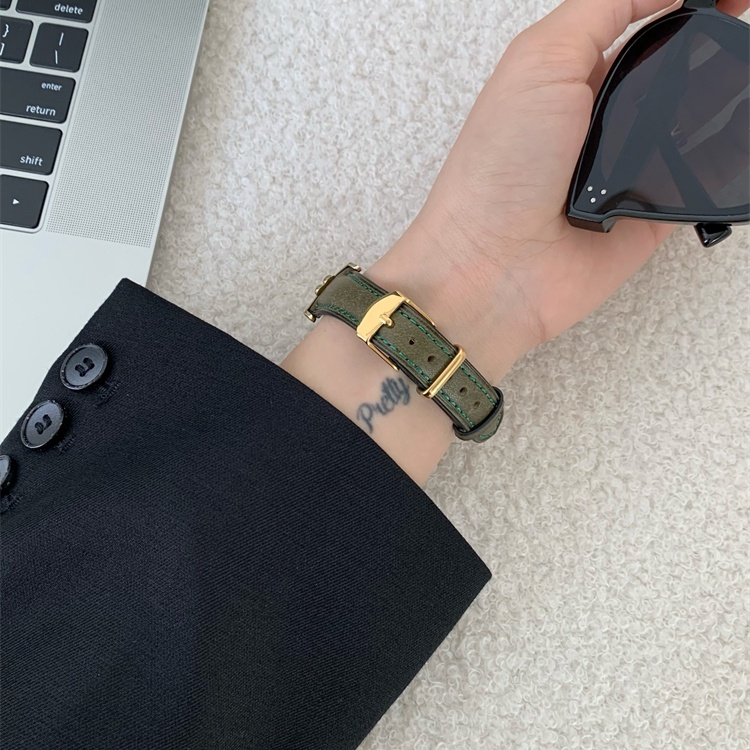 Dây Đeo Bằng Da Thật Có Khóa Kim Loại Cho iWatch Band 49mm 41mm 45mm 44mm 40mm 42 38mm 8 ultra 7 SE 6 3 4 5