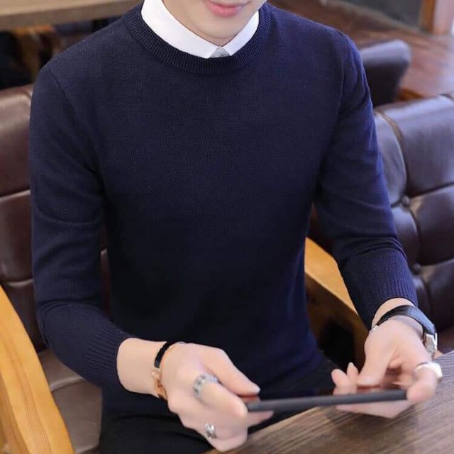 Áo len nam mỏng cổ tròn M214