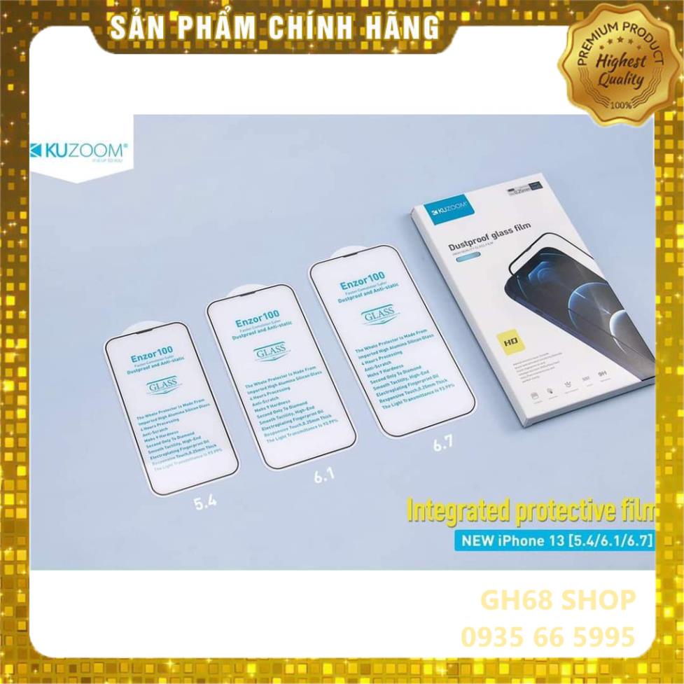 ⚡ Iphone 14 ⚡ Kính cường lực Kuzoom 9D chống bụi màn loa iPhone 13 Mini, 13, 13 Pro, 13 Pro max Full màn hình siêu xịn