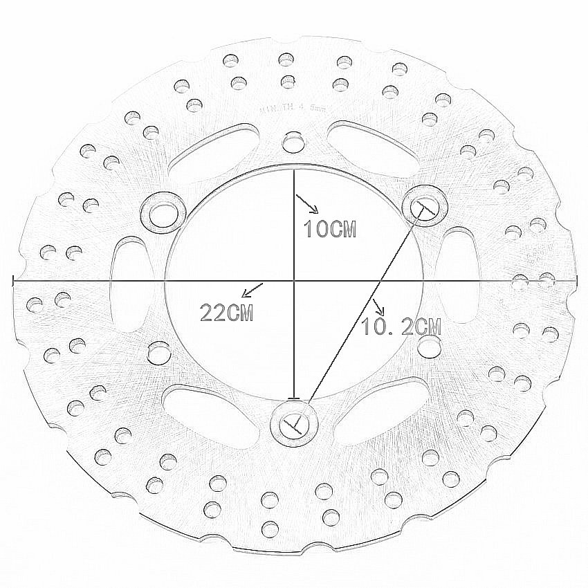 Đĩa Phanh Sau Cho Xe Mô Tô Kawasaki 41080-0596 - 11h Ex250 / Ex300 (abs) Ninja 2013-2017 Er300 / Er250 Z300 / Z250 Abs 2015-2016