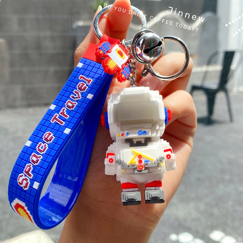 Móc khóa mô hình Lego Space Travel nhiều màu sắc làm quà tặng bạn bè người thân trang trí balo - Ráp