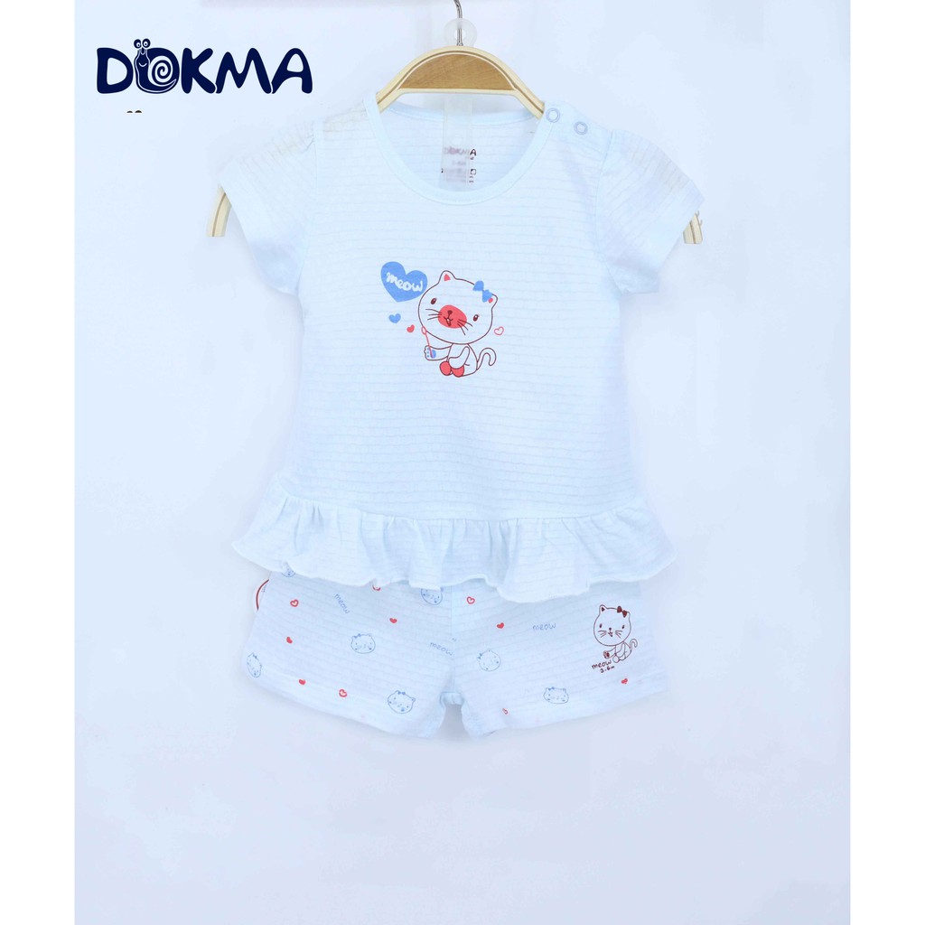 DB438 Bộ quần áo cài vai cộc tay BG Dokma (6-24M)